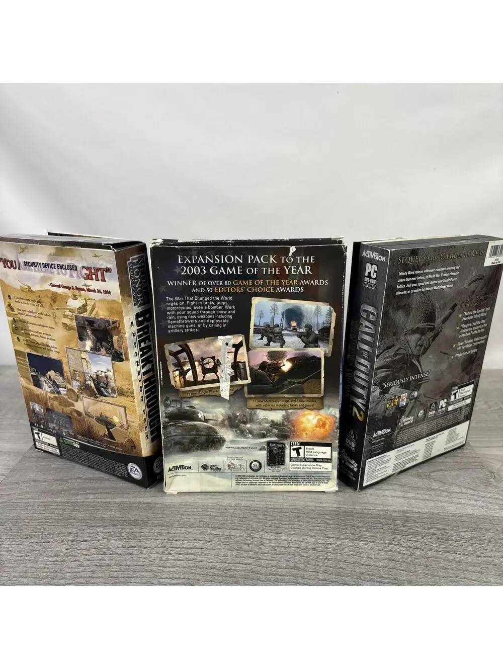 Lot of 3 Classic WWII PC Games - Medal of Honor & Call of Duty Bundle!